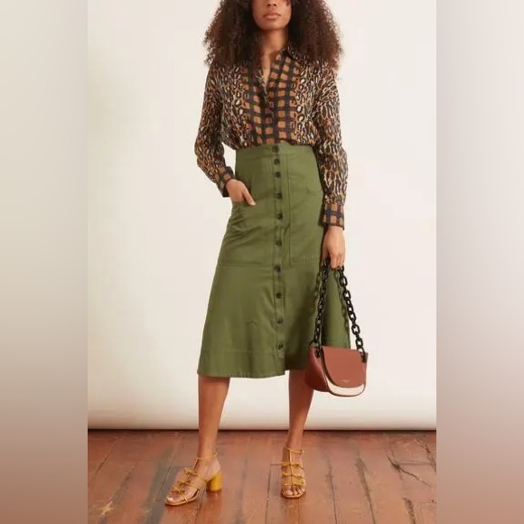 TIBI Harrison Chino Patch Pocket Skirt NWT - Picture 7 of 14